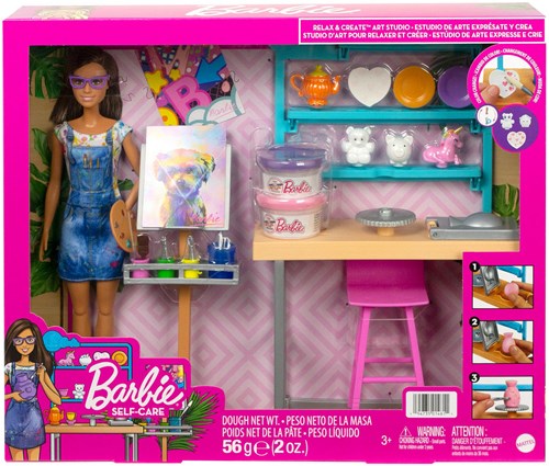 BEX Barbie kunststudio poppen speelset met accessoires creatief speelgoed