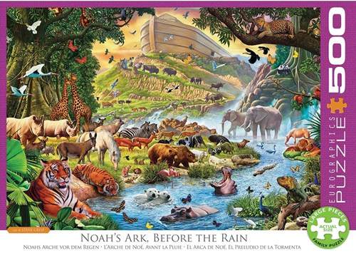 Eurographics puzzel Noah's Ark Before the Rain - 500 stukjes dieren-2