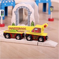 BigJigs Holzwagen mit Kran - Spielzeugeisenbahn Zubehör-3