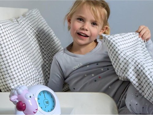 Zazu Schlaftrainer Sam Schaf rosa - Kinderwecker mit Nachtlicht-3