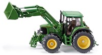 Siku John Deere Traktor Spielzeug mit Frontlader 1:32 Metall grün