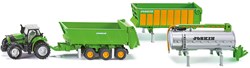 Siku Deutz-Fahr Traktor Spielzeug mit Joskin Anhänger Set 1:87