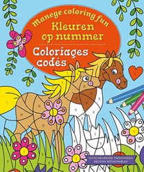Deltas kleurboek manege kleurplezier kleuren op nummer paarden pony's