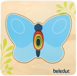 Beleduc houten puzzel vlinder educatief speelgoed kleurrijk