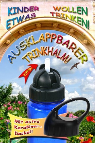 Kids at Work drinkfles met twee doppen - waterfles voor kinderen-2