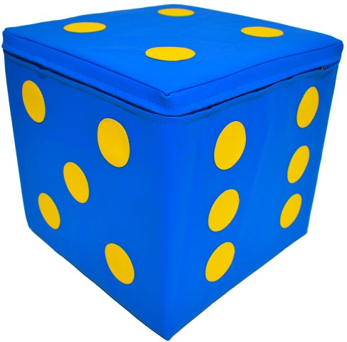 Eduplay zachte kubus blauw - educatief speelgoed 30x30x30 cm