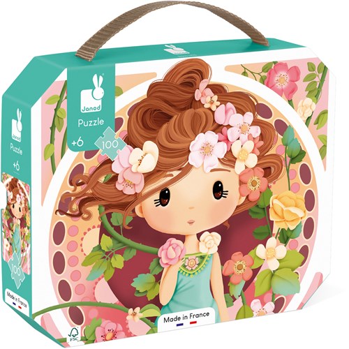 Janod Puzzle Kunst - inspiriert von Mucha - 100 Teile - Lernspielzeug