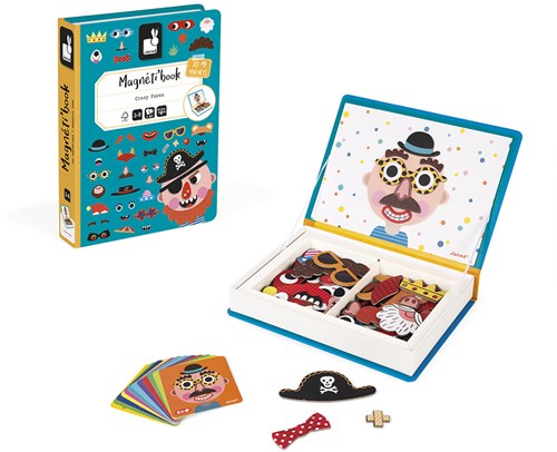 Janod Magnetibook - Magneetspel Gekke Gezichten Jongens - Creatief Speelgoed-2