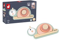 Janod Sweet Cocoon - Sensorisch Houten Stapelspeelgoed Slak - Educatief-2