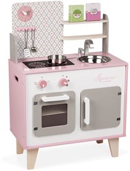 Janod Spielküche Macaron - Holz Kinderküche mit Zubehör