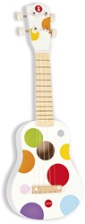 Janod Confetti - Ukelele voor kinderen - Kleurrijk houten muziekinstrument