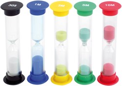 Eduplay zandloper set - kleine zandlopers, set van 5 kleuren