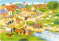 Eduplay puzzel boerderij karton educatief speelgoed kleurrijk