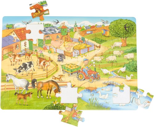 Eduplay puzzel boerderij karton educatief speelgoed kleurrijk-2