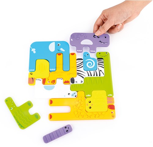 Eduplay sensorisches Tierpuzzle 12-teiliges Set - Lernspielzeug
