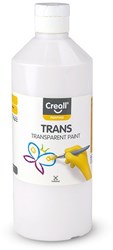 Creall transparente Farbe weiß 500ml - Kinderfarbe für Basteln und Glas