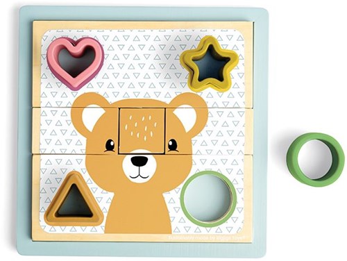 BigJigs Holz Aktivitätsspiel Puzzle - Lernspielzeug für Kinder
