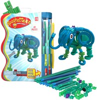 Clics bouwset Spaghetteez Ele-Flex Olifant flexibele bouwstaafjes 48-delig