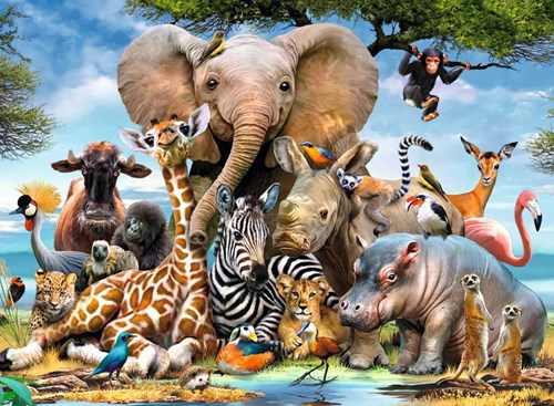 Ravensburger Puzzle Tiere Afrikanische Freunde - 300 Teile Karton-2