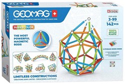 Geomag magnetisches Konstruktionsspielzeug Super Color Recycled 142-teilig