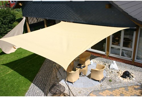 Eduplay zonnedoek 3.5 x 4.5 m beige - zonnescherm voor kinderen