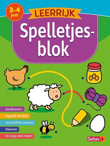 Deltas Lernbuch lehrreiches Spielbuch 3-4 Jahre Kinder