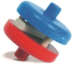 nic rammelschijf rood/blauw - baby speelgoed rammelaar
