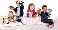 Beleduc handpop vlinder - speelhandschoen blauw - handpop vlinder-3