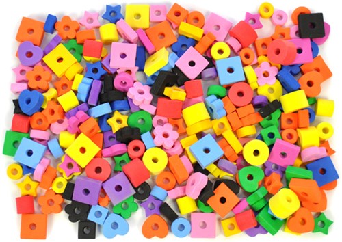 Eduplay foam kralen set - kleurrijke schuimrubberen kralen 250 stuks-2