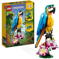 LEGO Creator bouwset exotische papegaai - kikker - vis 31136 speelgoed-2