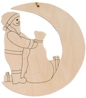 Holz Bastelset Weihnachtsmann Weihnachtsanhänger Weihnachtsdeko Beleduc-2