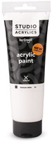Creall Acrylfarbe Weiß - Bastelfarbe 250ml für Kinder und Erwachsene