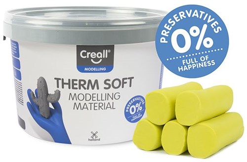 Creall klei geel - therm soft boetseerklei voor kinderen 2000g