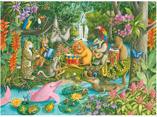 Ravensburger Puzzle Tiere Jigsaw 100 XXL Teile Dschungel Orchester-2