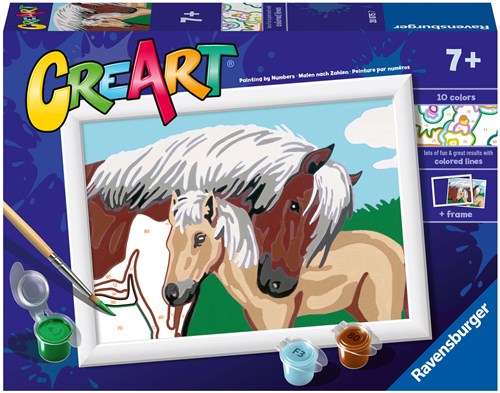 Ravensburger schilderen op nummer dieren - CreArt Moeder en Veulen
