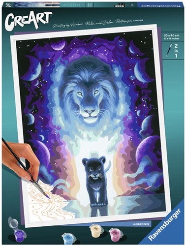 Ravensburger schilderen op nummer - CreArt Lion Jojoesart editie voor volwassenen