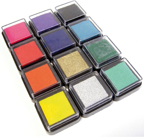 Eduplay Stempelkissen Set - Mini 12 Farben für kreativen Spaß