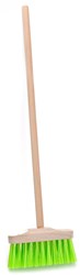 Playwood kinderbezem hout groen 57cm speelgoed tuin