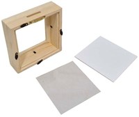 Playwood houten spaarpot plexiglas wit klein - geld bewaren speelgoed-2