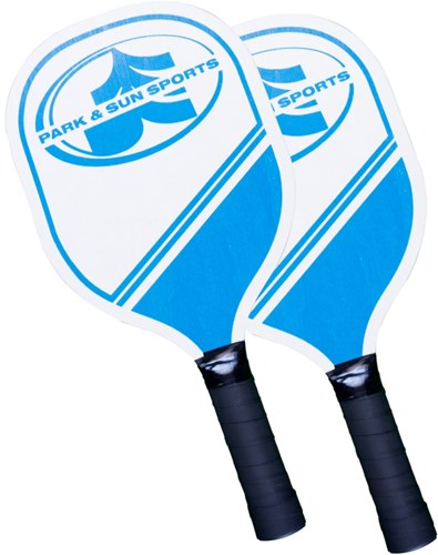 Park&Sun Sports pickleball set houten rackets en ballen oranje wit blauw-3