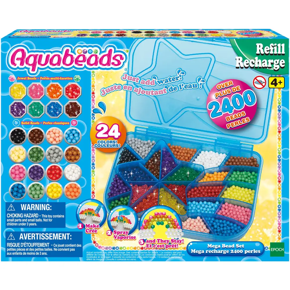 Aquabeads knutsel navulling mega parelpakket 2400 parels creatief