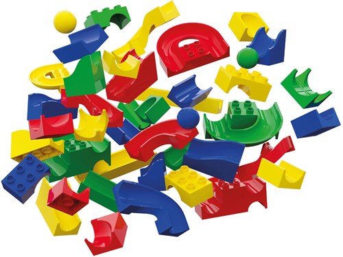 Hubelino Bahnelemente Set - 128-teilig - Kugelbahn Erweiterung-2