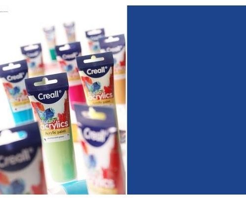 Creall Acrylfarbe Tube 120ml Phtalo Blau zum Malen und Basteln-2