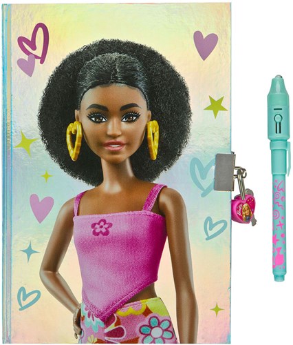 Barbie geheimes Tagebuch rosa mit Schloss und unsichtbarem Tintenstift-2