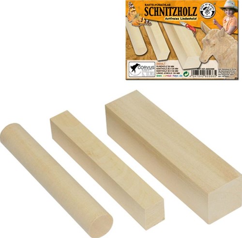 Kids at Work Holzschnitzset Spielzeug - Lindenholzblöcke kreativ