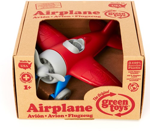 Green Toys vliegtuig - duurzaam rood speelgoedvliegtuig voor kinderen