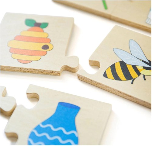BigJigs educatieve houten puzzel dingen die samen gaan speelgoed-3