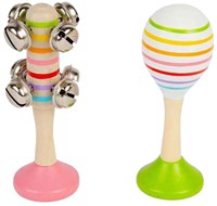 BigJigs houten muziekspeelgoed shaker set - educatief speelgoed