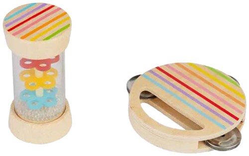 BigJigs Holz-Musikinstrumente Shake & Roll Set für Kinder