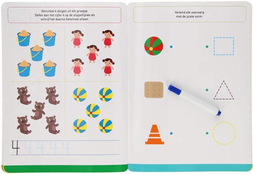 Ballon rekenboek voor kleuters Ik leer rekenen 4+ uitwisbaar-3
